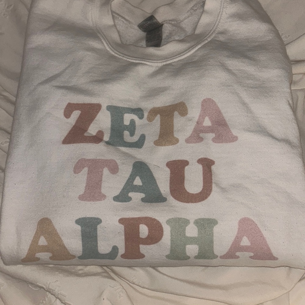 Zeta tau alpha (ZTA) sorority sweatshirt size L/XL good condition